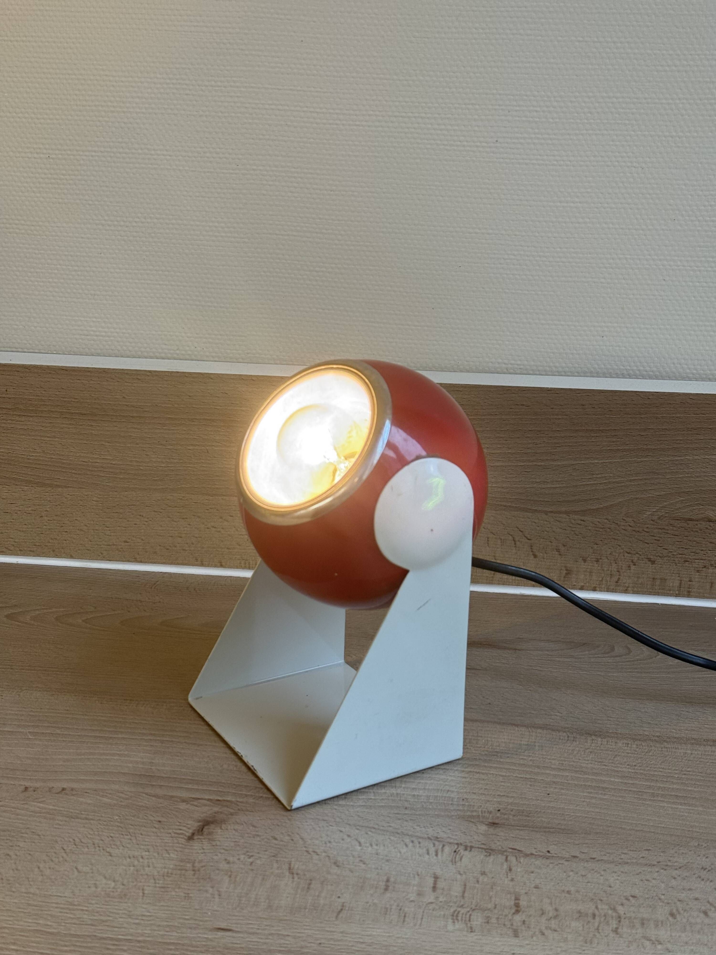 Pair of Vintage Desk Lamps eye ball "Polifemo" Space Age