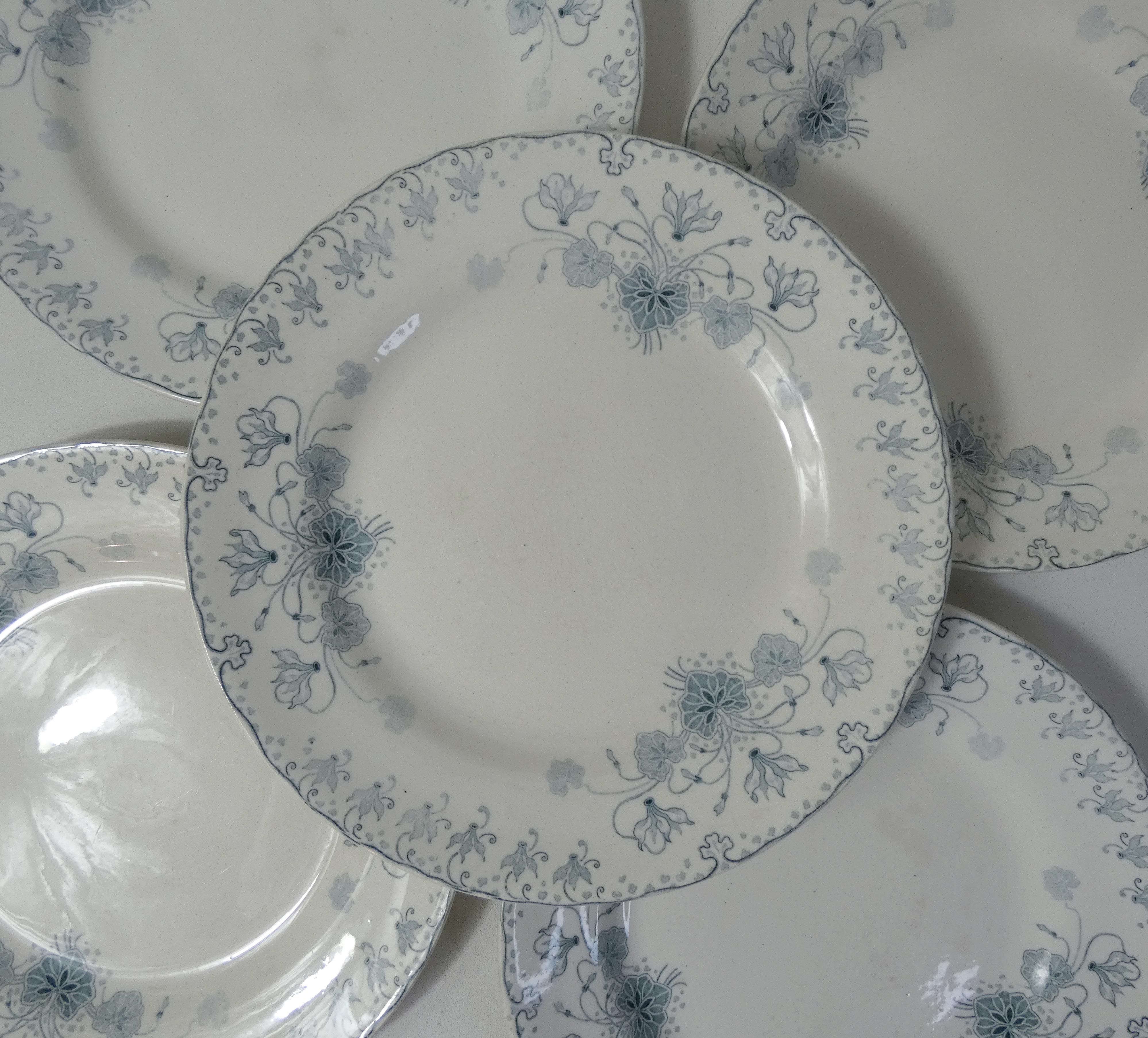 Iron earth 6 flat plates cyclamen