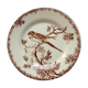 GIEN Provençal style dessert plate in brown: Swallow on a pine branch