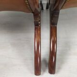 Pair of padded Chesterfield armchairs