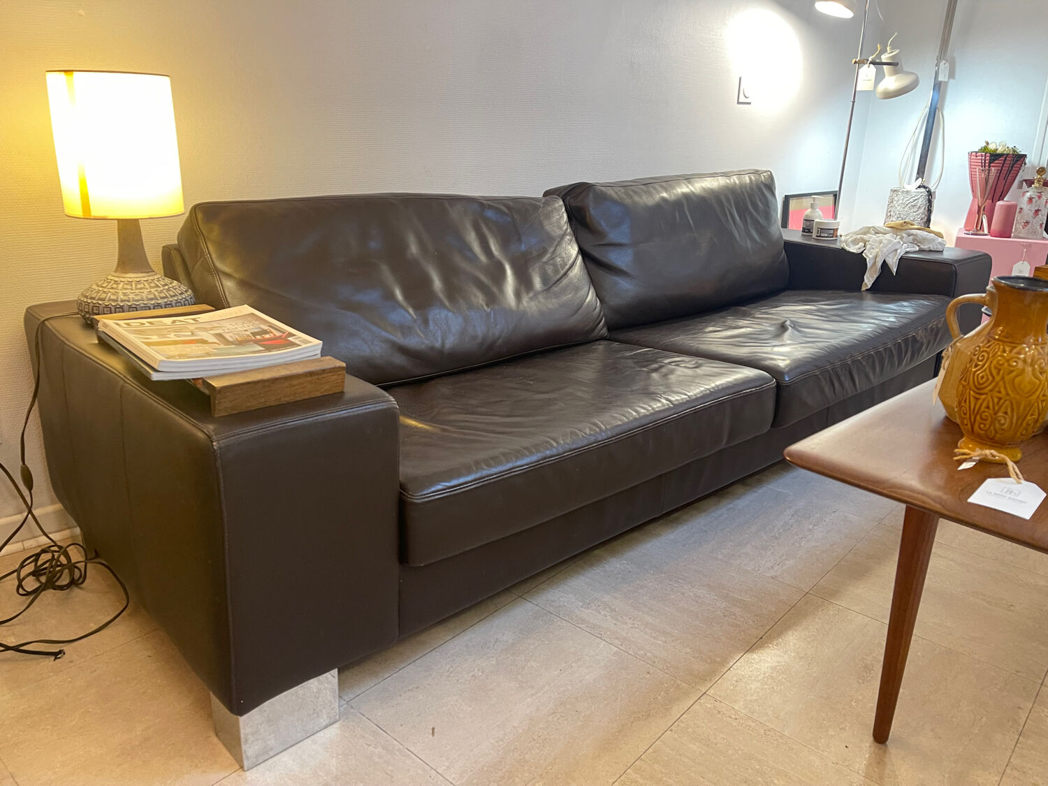 "Bahia" canapé BoConcept brown leather, 2016