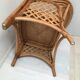 Canning rattan chair and vintage foot rests