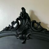 Lit Baroque Louis XV noir 2 places