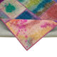 Handmade anatolian overdyed 169 cm x 243 cm multicolor patchwork carpet
