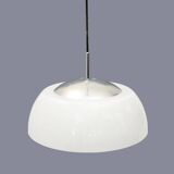 Chrome metal suspension, methacrylate and white glass, 1960s