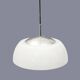 Chrome metal suspension, methacrylate and white glass, 1960s