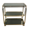 Rolling table in gilded metal Italian design 80