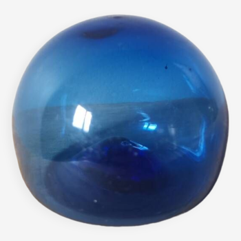 Vintage blue hand-blown hand-blown glass ball