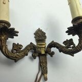 Old double bronze applique