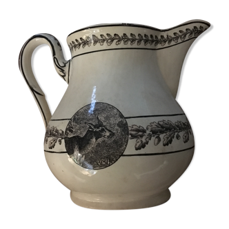 Pitcher in sarreguemines "Nemrod" earthenware