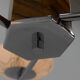 Art deco wood chrome and glass chandelier, 1940s, restored