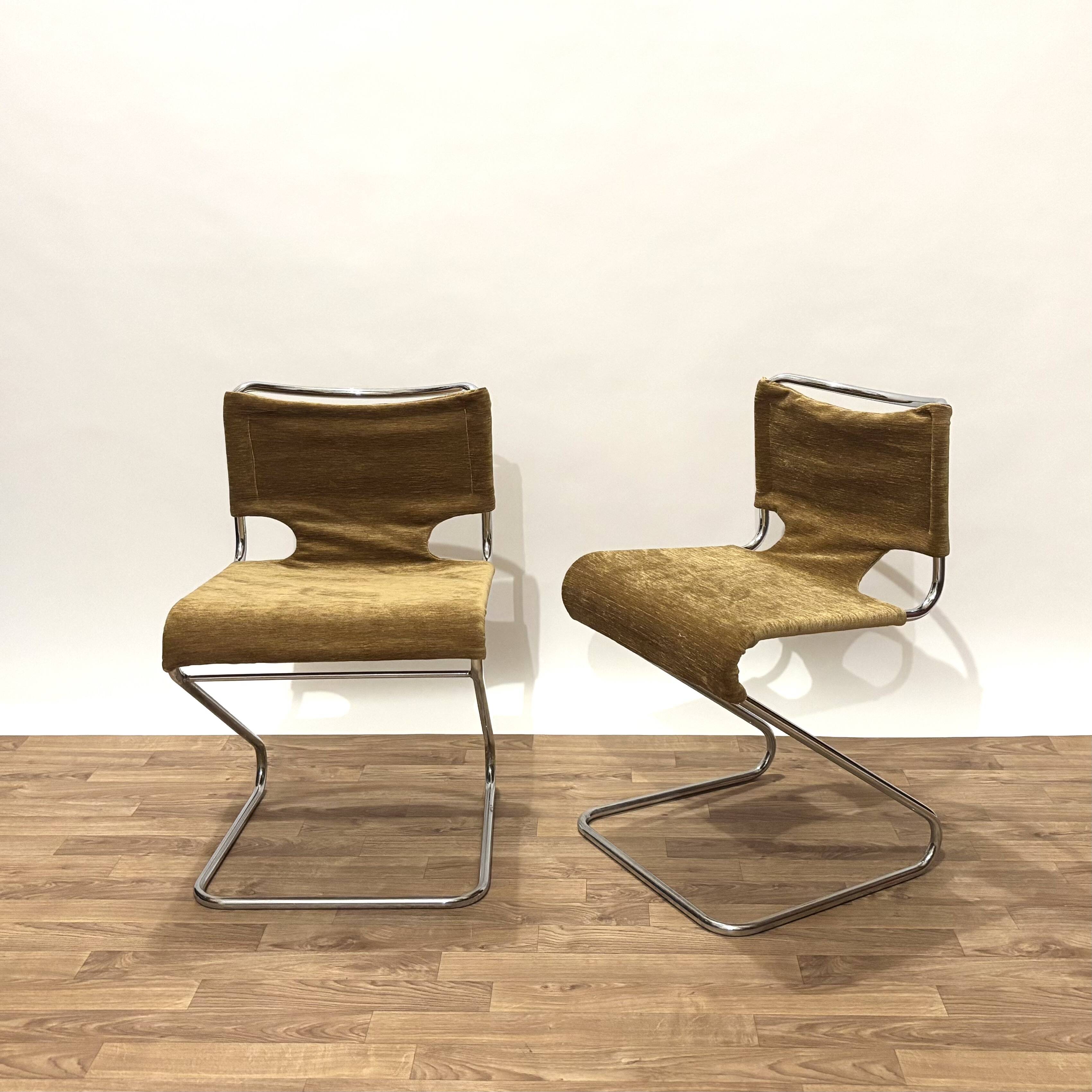 Pair of Biscia de Mourgue chairs from the 70s
