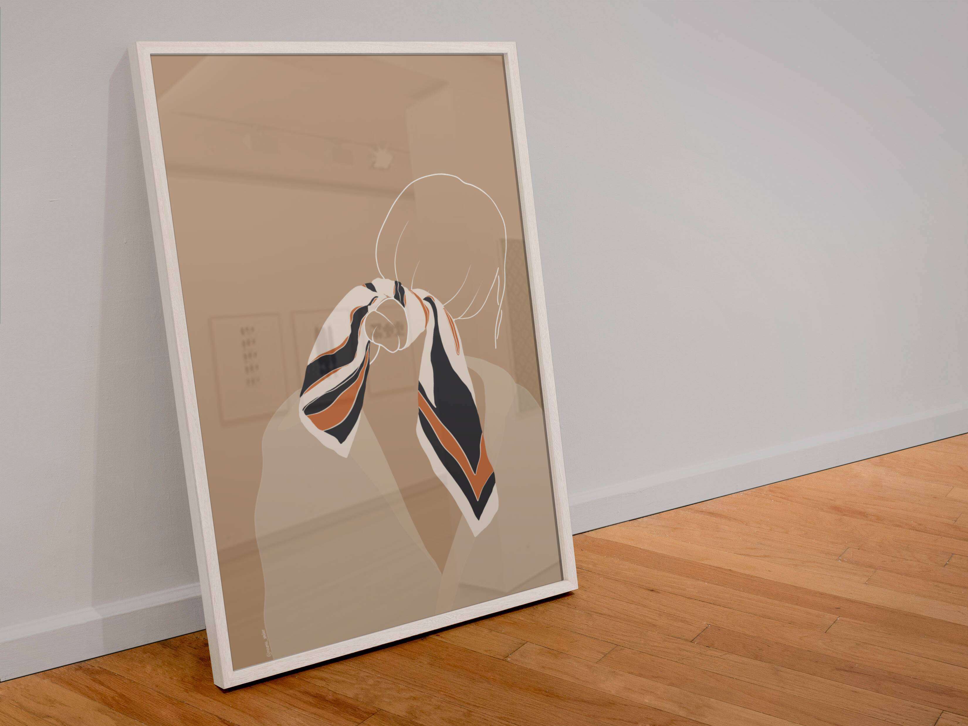 Illustration "The woman with the ribbon" by Noums Atelier