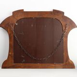 Art Nouveau Mirror in Brass and Glass Inlay, Signed A.H. Villaket, France