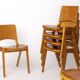 Set of 6 Wilkhahn Stackable Chairs – Beech Wood – Germany 1970s – Vintage