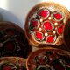 6 assiettes a huitres en barbotine sarreguemines ou vallauris vintage