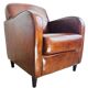 Vintage Club Chair in Brown Leather
