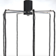 Vintage suspension lamp in chrome metal and glass 1970