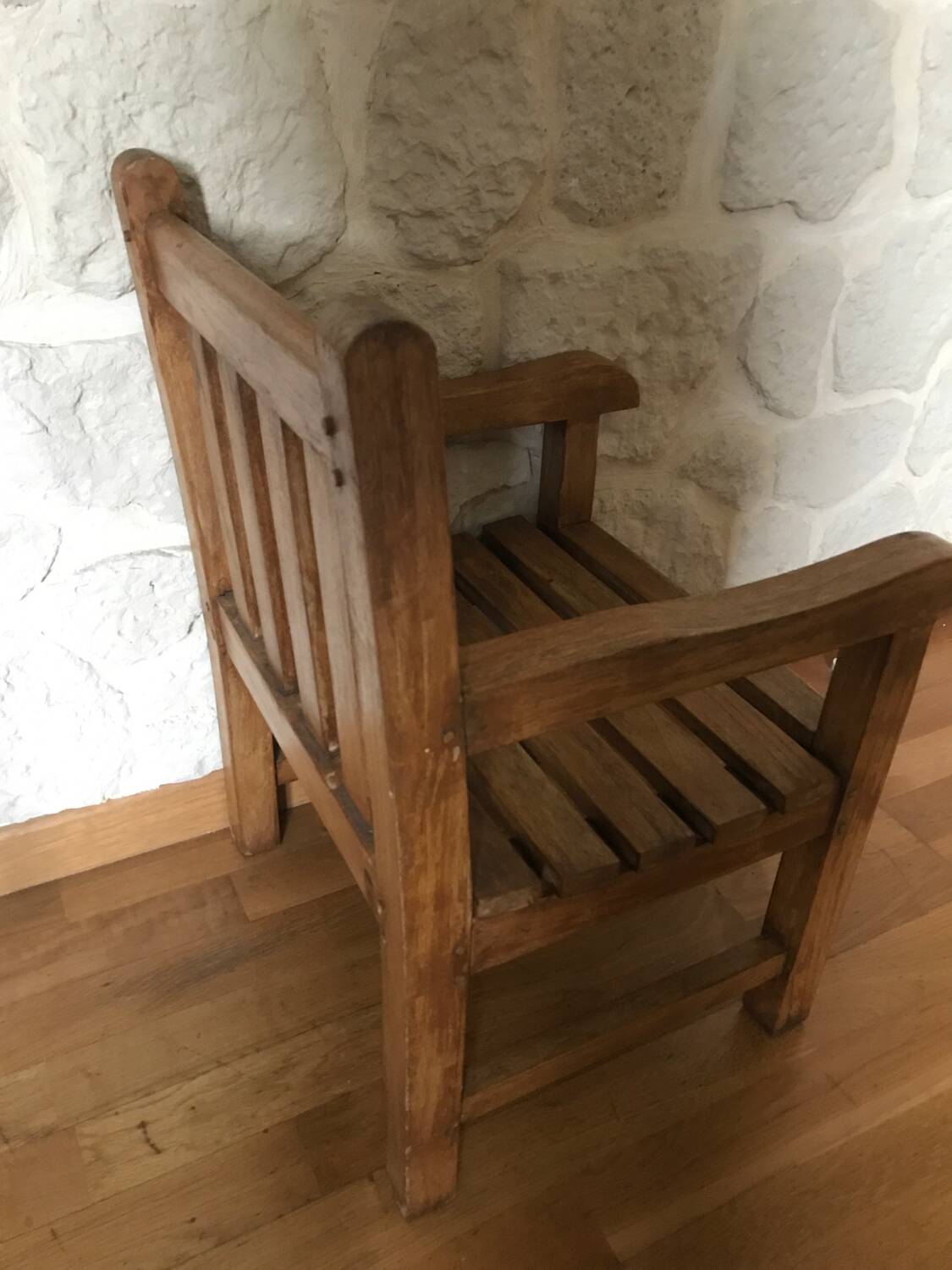 Wooden armchair for children