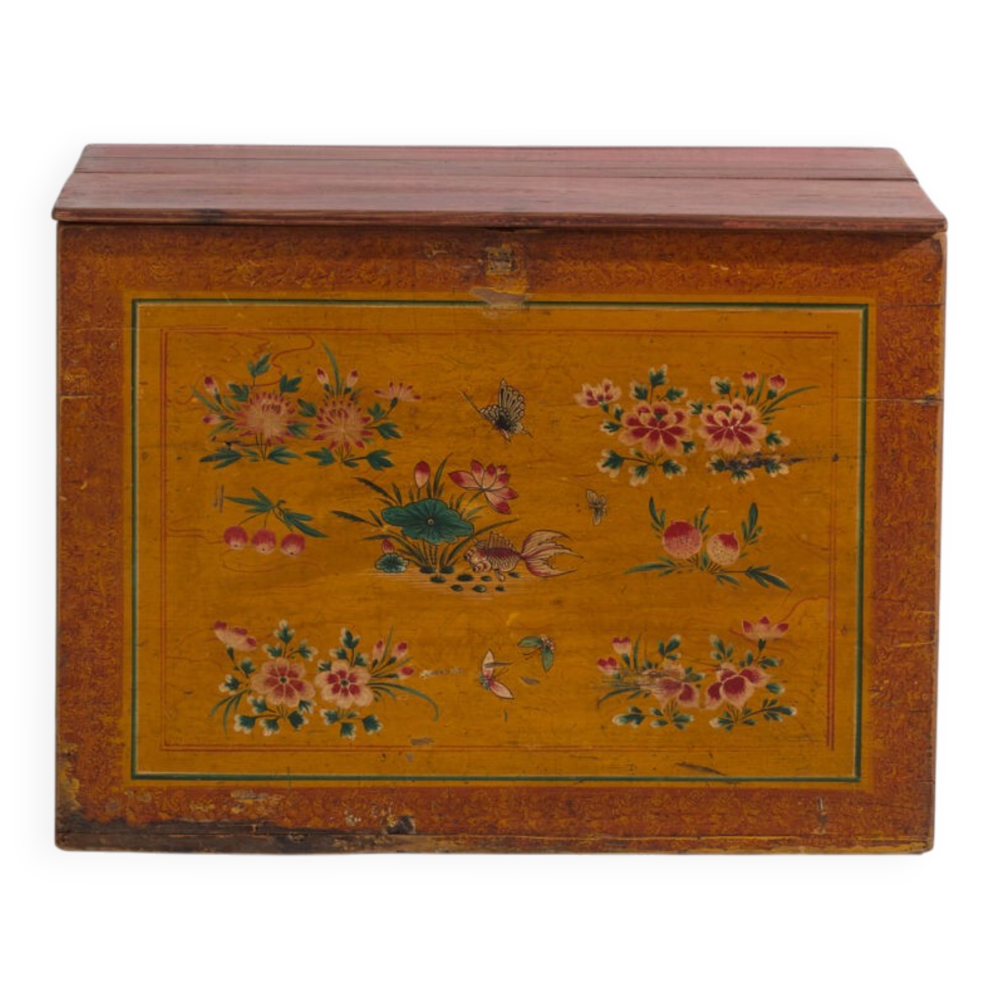 Chinese chest with original painting – China, circa 1900
