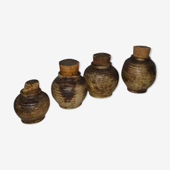 Série de 4 pot céramique biot pottery années 50 60