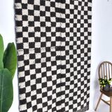 4x7 Checkered Moroccan Vintage Rug 138x208Cm SK 241966