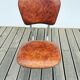 Lot of 4 chairs and 2 70s skai skai brown croc imitation stools