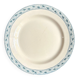 Boulenger & Cie round dish in blue ironstone, "Champigny" service