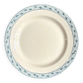 Boulenger & Cie round dish in blue ironstone, "Champigny" service