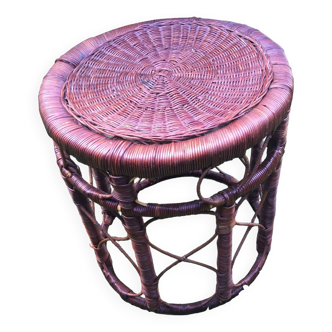 Wicker side table