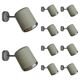Set of 10 Rare Midcentury Wall Lamps Kinkeldey, Germany, 1970s
