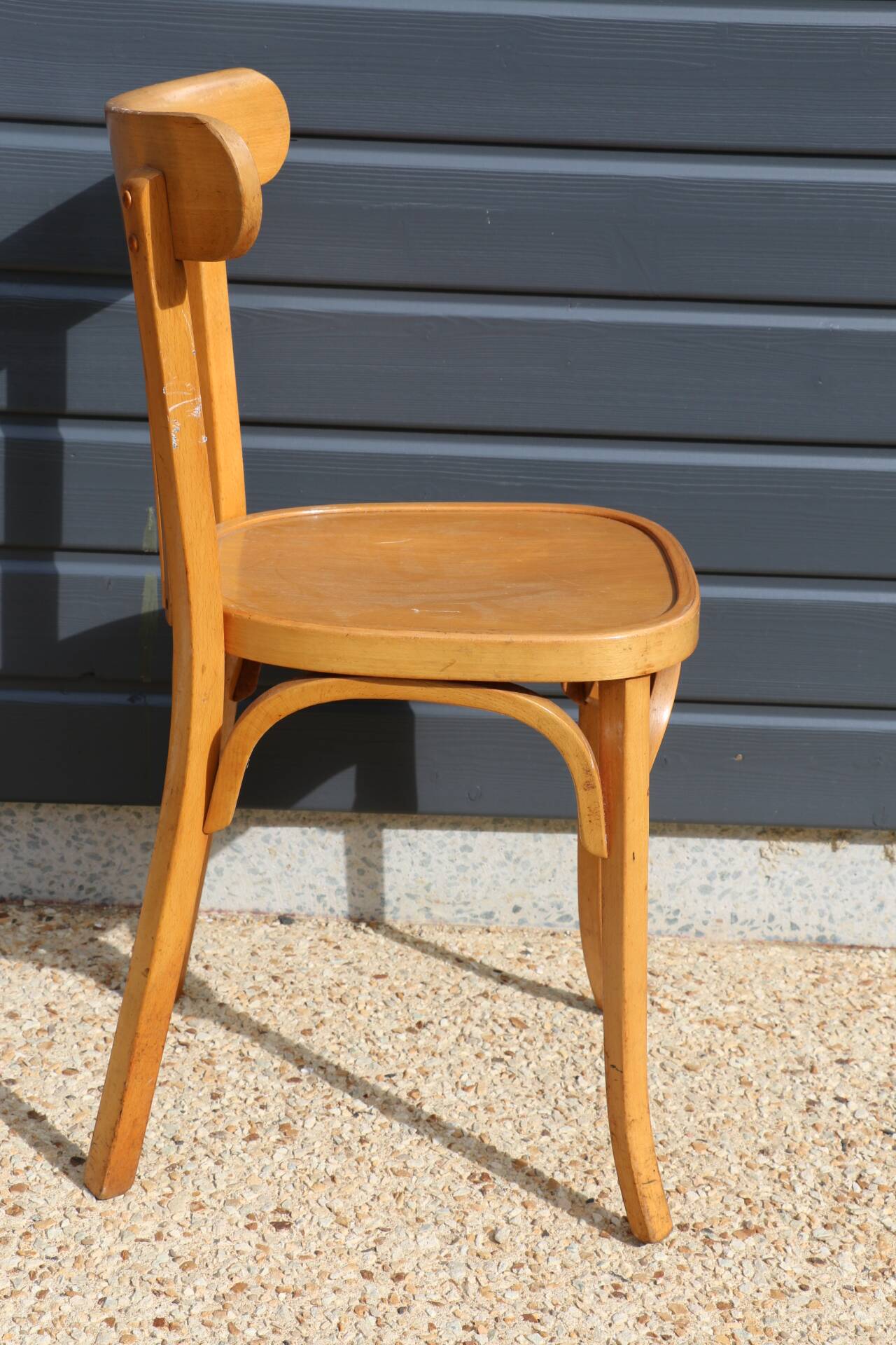 Série de 5 chaises Baumann hêtre clair 1960