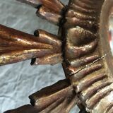 Gilded wood sun mirror, 60s