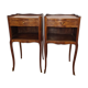 Pair of bedside tables in marquetry