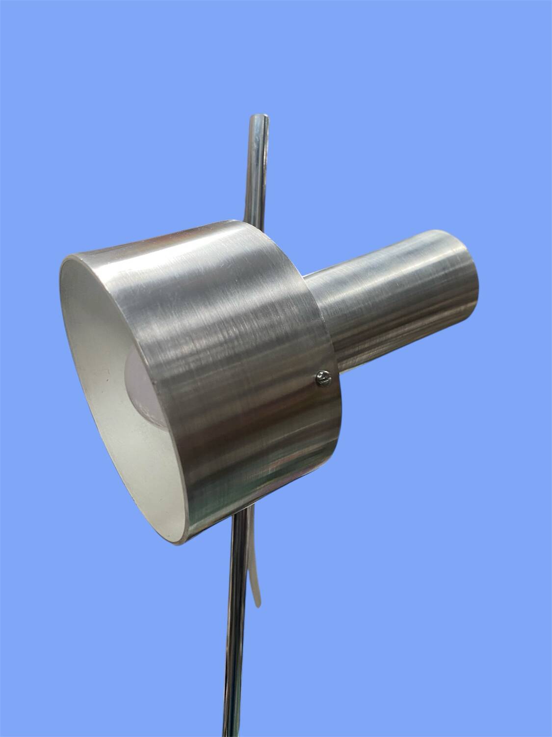 1960s/70s brushed aluminum lamp by Delmas