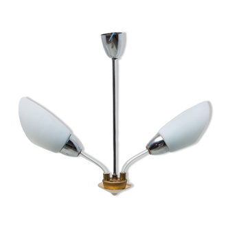 Mid century flower shaped hanging lamp, Czechoslovakia 1960s