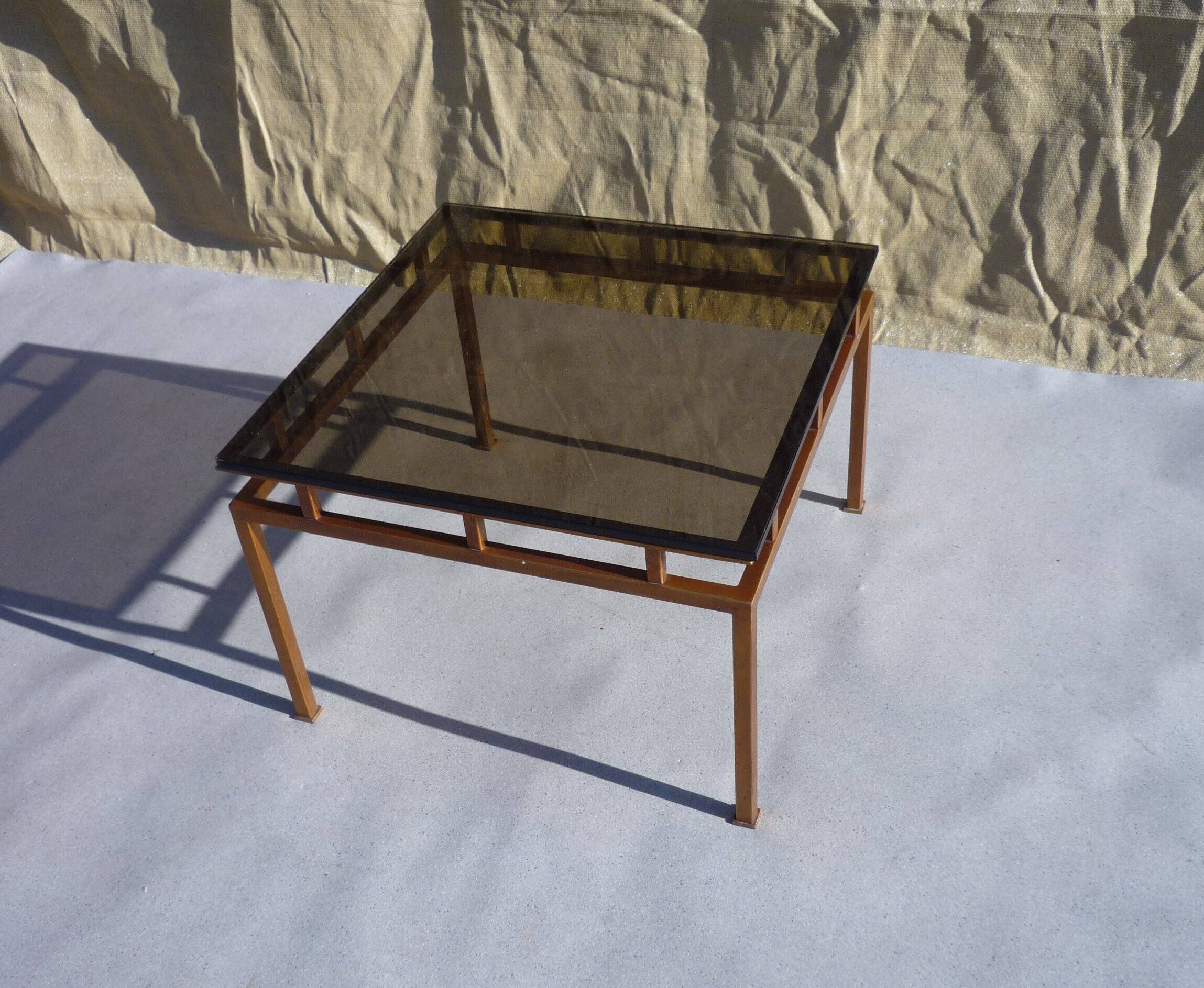 Table d'appoint verre fumé