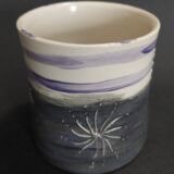 Vintage matcha bowl, stoneware, handcrafted.