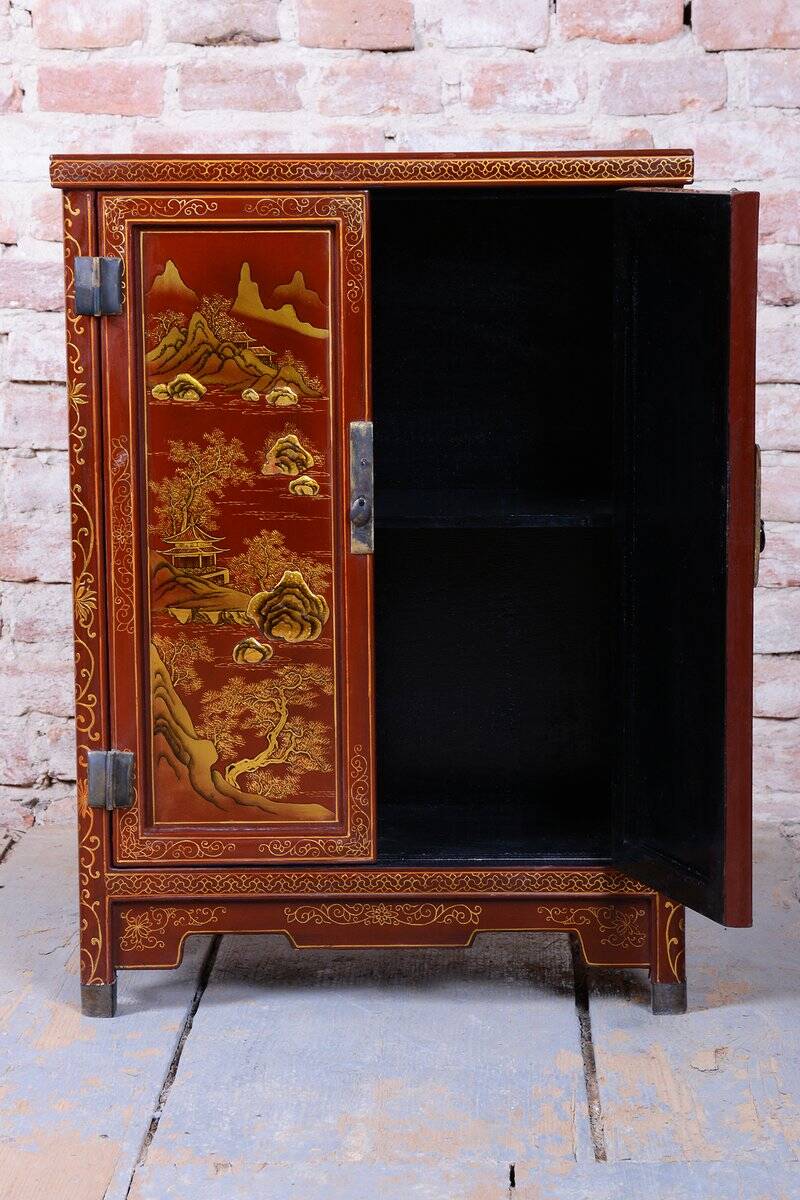 Small Asian-Style Cabinet in Wood, 1850s