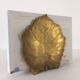 Mail holder, solid brass leaf 1970
