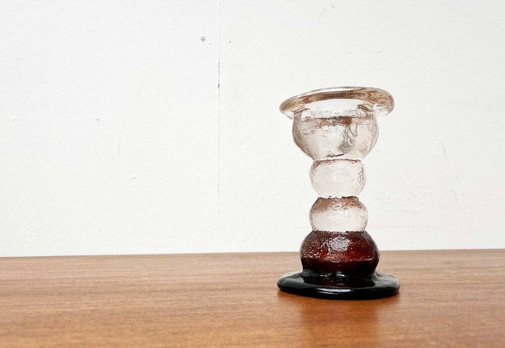 Chandelier en verre moderniste du milieu du siècle par Pertti Santalahti pour Humppila, Finlande, 1960s