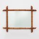 20th century rectangular faux bamboo wall mirror, France ca. 1960