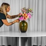 Round table with central barrel