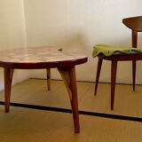 Coffee table, 70s design, Artist: "Vino Di Travolta", wood and resin