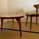 Coffee table, 70s design, Artist: "Vino Di Travolta", wood and resin