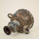 Vase amphore en céramique bleue, brune, verte et blanche, années 1970