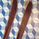 Pair of vintage wooden skis 1.50m