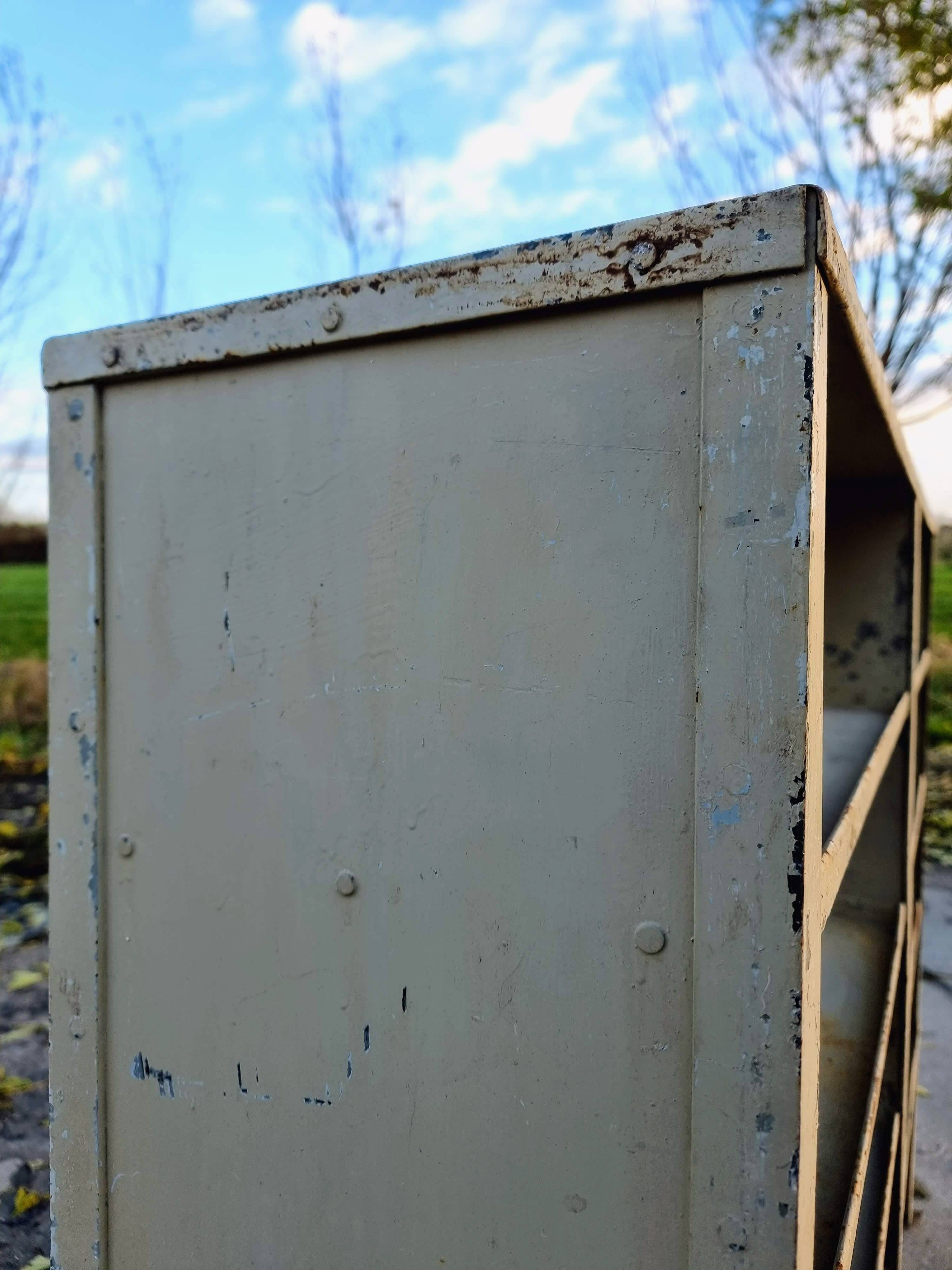 Industrial shelving unit rack shoe cabinet riveted