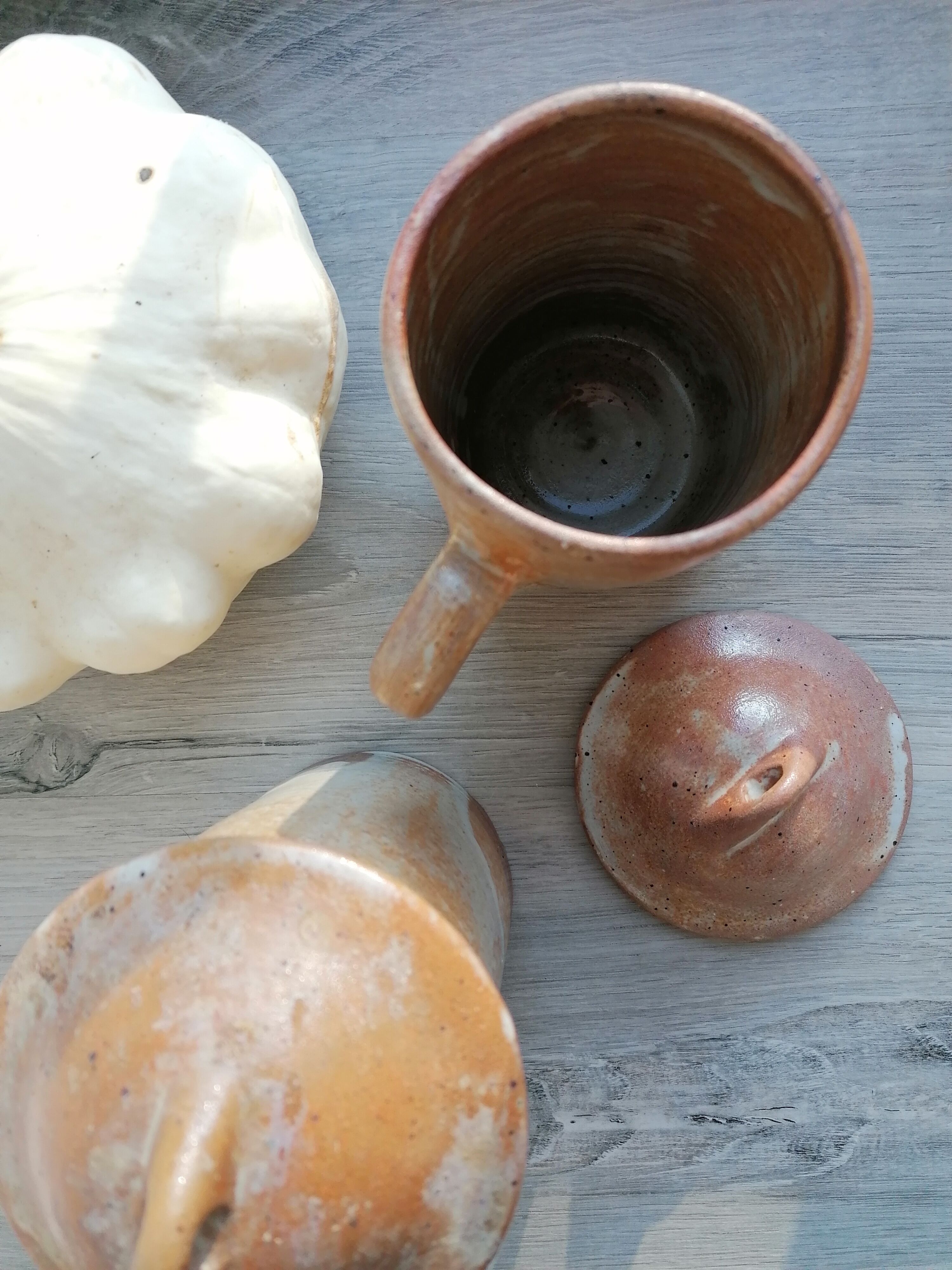 Pair of sandstone mug