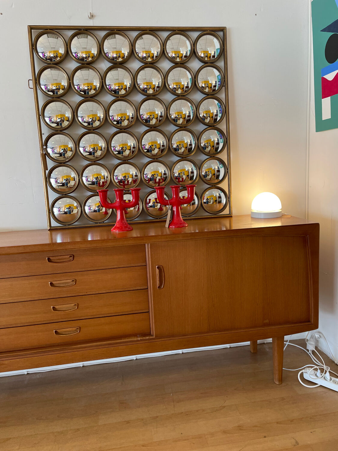 Blond teak sideboard, Germany, 60 ́s